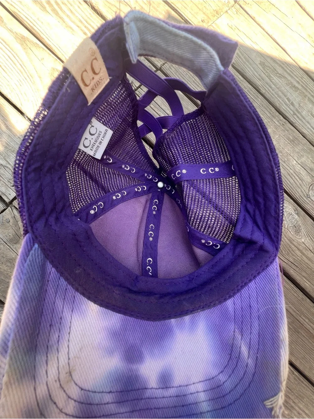 C.C Kids Purple Blue Tie-Dye Trucker Hat